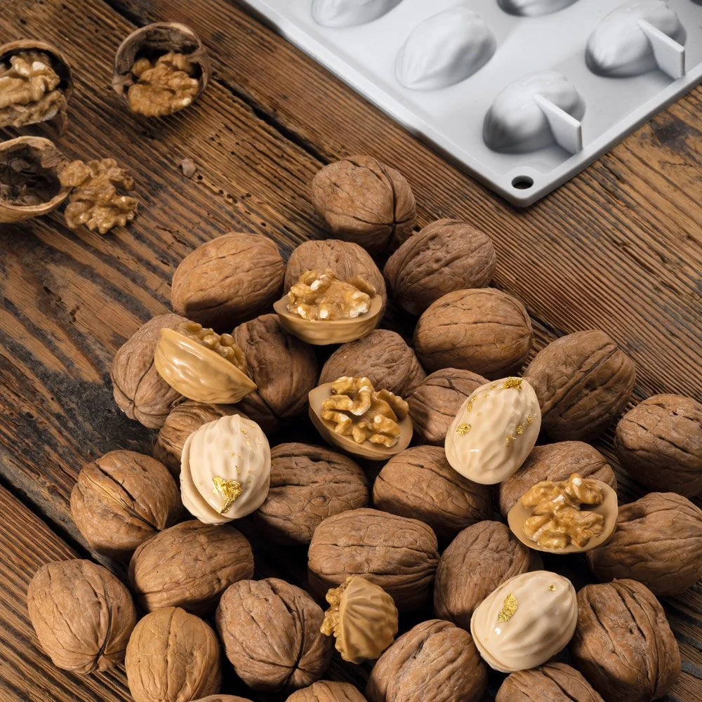 Pavoni GOURMAND silicone mould 300x175 GG015S NUTSHELL 08