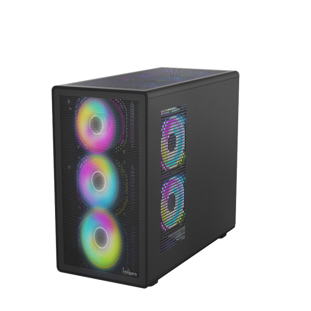 QuikFINGERS HyperHawk Fashion Gaming PC Case - MicroATX (Black)