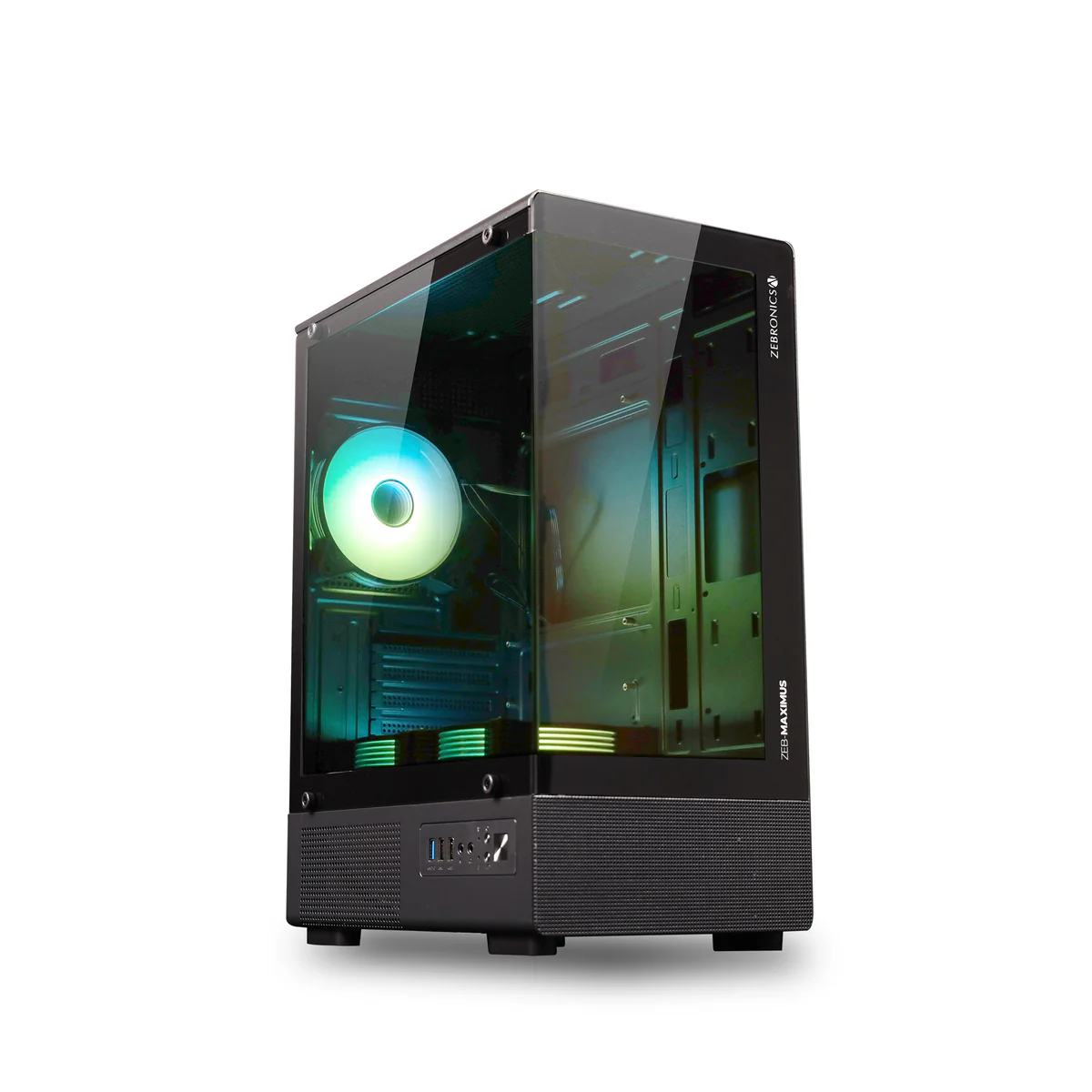 ZEBRONICS maximus gaming mid tower Cabinet  (Black)